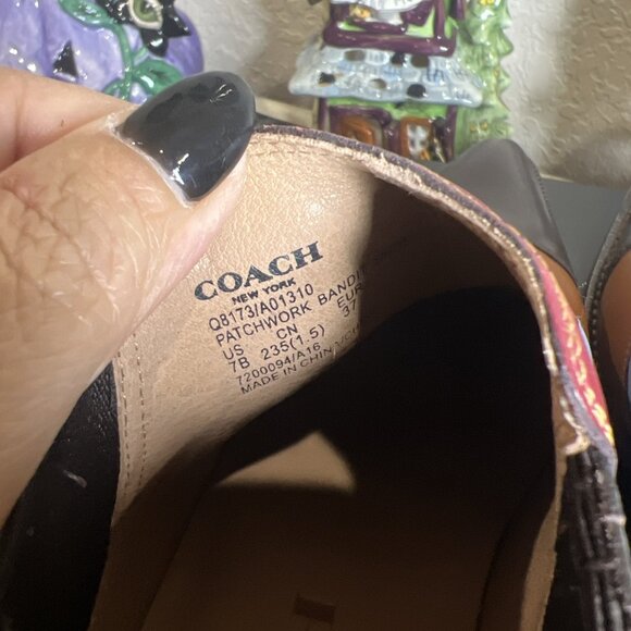 COACH Womens Multicolor Patchwork BANDIT Ankle Booties Boots Sz 7B New Bag Box - Picture 5 of 15